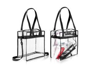 Bagail Clear Cross-Body Messenger Shoulder Zippered Bag with Adjustable Strap, NFL & PGA Stadium Security Approved Travel & Gym Clear Tote Bag-12” X 12“ X 6” Bagail Clear Cross-Body Messenger Shoulder Zippered Bag with Adjustable Strap, NFL & PGA Stadium Security Approved Travel & Gym Clear Tote Bag-12” X 12“ X 6”