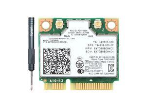 Dual Band AC1200 7260HMW 7260AC Wireless 2X2 Mini PCI-E Wi-Fi Network Card, Bluetooth 4.0, Up to 867Mbps (5Ghz) + 300Mbps (2.4Ghz), IEEE802.11ac/a/b/g/n, Windows 7/8/10 For Laptop PC Dual Band AC1200 7260HMW 7260AC Wireless 2X2 Mini PCI-E Wi-Fi Network Card, Bluetooth 4.0, Up to 867Mbps (5Ghz) + 300Mbps (2.4Ghz), IEEE802.11ac/a/b/g/n, Windows 7/8/10 For Laptop PC
