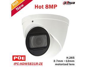 Dahua IPC-HDW5831R-ZE 4K 8MP WDR IR Eyeball Network Camera POE 2.7 ~12mm LensMultiple network monitoring: Web viewer, CMS(DSS/PSS) & DMSS Built-in Mic Max. IR LEDs Le Dahua IPC-HDW5831R-ZE 4K 8MP WDR IR Eyeball Network Camera POE 2.7 ~12mm LensMultiple network monitoring: Web viewer, CMS(DSS/PSS) & DMSS Built-in Mic Max. IR LEDs Le