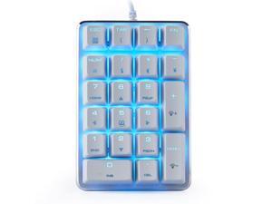 Mechanical Numeric Keypad GATERON Blue Switch Wired Ice Blue Backlit Gaming Keypad 21 keys Mini Numpad Portable Keypad Extended layout White Magicforce by Qisan Mechanical Numeric Keypad GATERON Blue Switch Wired Ice Blue Backlit Gaming Keypad 21 keys Mini Numpad Portable Keypad Extended layout White Magicforce by Qisan