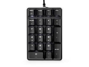 Mechanical Gaming Numeric Keypad/Keyboard 21 Keys Mini Numpad with Cherry Blue Switches White Backlight for iMac/ MacBook - Black Mechanical Gaming Numeric Keypad/Keyboard 21 Keys Mini Numpad with Cherry Blue Switches White Backlight for iMac/ MacBook - Black