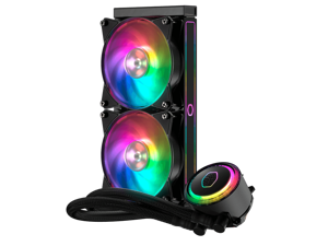 MasterLiquid ML240RS Addressable RGB AIO CPU Liquid Cooler - Complete Illumination on Radiator, Pump & Fans, with Software/Manual ARGB Controller, Dual 120mm ARGB Air Balance MF - by Cooler Master MasterLiquid ML240RS Addressable RGB AIO CPU Liquid Cooler - Complete Illumination on Radiator, Pump & Fans, with Software/Manual ARGB Controller, Dual 120mm ARGB Air Balance MF - by Cooler Master