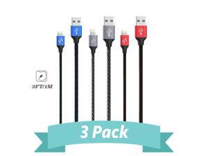 SyncTech 3 Feet Lightning Cables 3-Pack Aluminum Braided Fishnet Series Tangle Free iPhone Xs Max/Xs/Xr/X/8/7/6/6s/5/Plus iPad Mini/Air/Pro SyncTech 3 Feet Lightning Cables 3-Pack Aluminum Braided Fishnet Series Tangle Free iPhone Xs Max/Xs/Xr/X/8/7/6/6s/5/Plus iPad Mini/Air/Pro
