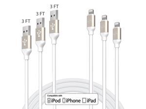 SyncTech 3 Feet Lightning Cable 3-Pack Rubber USB High Speed Data Syncing Charging Cable for iPhone Xs Max/Xs/Xr/X/8/7/6/6s/5/Plus iPad Mini/Air/Pro SyncTech 3 Feet Lightning Cable 3-Pack Rubber USB High Speed Data Syncing Charging Cable for iPhone Xs Max/Xs/Xr/X/8/7/6/6s/5/Plus iPad Mini/Air/Pro