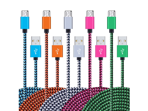 Android Charger Braided 1 Feet, StyleTech 5-Pack Fast Charger Android Cable Micro USB Power Cords Compatible for Samsung Galaxy J7 S7 J3 S6 Edge Charger, LG Stylo 3 2 K30 K20, Moto X, Kindle Fire Android Charger Braided 1 Feet, StyleTech 5-Pack Fast Charger Android Cable Micro USB Power Cords Compatible for Samsung Galaxy J7 S7 J3 S6 Edge Charger, LG Stylo 3 2 K30 K20, Moto X, Kindle Fire