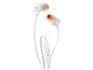 JBL T110 Pure Bass In-Ear Headphones - White JBL T110 Pure Bass In-Ear Headphones - White