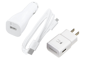 Samsung Adaptive Fast Charging Home & Car Charger Combo White Samsung Adaptive Fast Charging Home & Car Charger Combo White