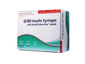 BD Becton Dickinson Ultra-Fine II short needle U-100 Insulin syringe 31G 1cc (1mL) 8mm (5/16in) (90pcs) BD Becton Dickinson Ultra-Fine II short needle U-100 Insulin syringe 31G 1cc (1mL) 8mm (5/16in) (90pcs)