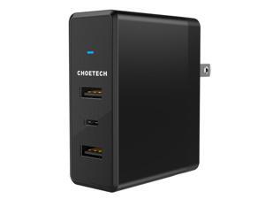 CHOETECH Foldable USB Wall Charger 3 Ports (1x 3A USB-C Port + 2x 2.4A USB Ports) USB C Charger for Samsung Galaxy S9/S9 Plus, S8/S8 Plus, Note 8/Note 9, iPhone Xs, Xs Max, Xr, X,8 Plus, HTC U11 Black CHOETECH Foldable USB Wall Charger 3 Ports (1x 3A USB-C Port + 2x 2.4A USB Ports) USB C Charger for Samsung Galaxy S9/S9 Plus, S8/S8 Plus, Note 8/Note 9, iPhone Xs, Xs Max, Xr, X,8 Plus, HTC U11 Black