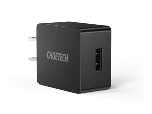 CHOETECH USB Wall Charger - 5V 2.4A - UL Certified USB Travel Wall Charger - Compatible iPhone XS / XR / XS Max / X / 8/ 8 Plus / 7/ 6/6s Plus, iPad Air 2,iPad Pro, Mini 2/3/4/5, Samsung Galaxy S6 S5 CHOETECH USB Wall Charger - 5V 2.4A - UL Certified USB Travel Wall Charger - Compatible iPhone XS / XR / XS Max / X / 8/ 8 Plus / 7/ 6/6s Plus, iPad Air 2,iPad Pro, Mini 2/3/4/5, Samsung Galaxy S6 S5