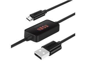 CHOETECH 3.3ft/1m Micro USB Cable with Current Voltage Monitor Black CHOETECH 3.3ft/1m Micro USB Cable with Current Voltage Monitor Black