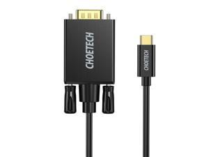 CHOETECH USB 3.1 Type C to VGA Adapter Cable , 1080p 60Hz, 6ft/1.8m , Thunderbolt 3 Compatible, USB C VGA MacBook Pro , MacBook , Dell XPS 15 12,Samsung Galaxy Note 9 S9 S8 Plus Note 8 Black CHOETECH USB 3.1 Type C to VGA Adapter Cable , 1080p 60Hz, 6ft/1.8m , Thunderbolt 3 Compatible, USB C VGA MacBook Pro , MacBook , Dell XPS 15 12,Samsung Galaxy Note 9 S9 S8 Plus Note 8 Black
