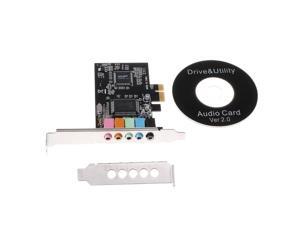 PCI-E Audio Digital Sound Card 5.1 Solid Capacitors CMI8738 Chipset + Barrier PCI-E Audio Digital Sound Card 5.1 Solid Capacitors CMI8738 Chipset + Barrier