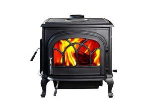 Hiflame 2100sq ft heating area 75000BTU/H Stallion HF737UPB cast iron large wood burning stove wood fireplace Hiflame 2100sq ft heating area 75000BTU/H Stallion HF737UPB cast iron large wood burning stove wood fireplace