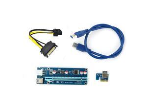 60cm USB 3.0 PCIe Riser Card PCI-E Express 1x to 16x Extender Riser Card USB Adapter SATA 6Pin Power Cable for BTC Mining 60cm USB 3.0 PCIe Riser Card PCI-E Express 1x to 16x Extender Riser Card USB Adapter SATA 6Pin Power Cable for BTC Mining