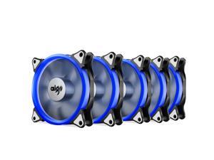 Aigo Case Fan, LED 120mm 4pin+3pin PC Computer Fan Quiet Edition Silent Cooler LED Ring Fan for PC Cases, CPU Coolers,Radiators system (5-pk) (Blue) Aigo Case Fan, LED 120mm 4pin+3pin PC Computer Fan Quiet Edition Silent Cooler LED Ring Fan for PC Cases, CPU Coolers,Radiators system (5-pk) (Blue)
