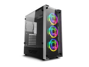 darkFlash Skywalker ATX Mid Tower Gaming Case with 2 Side Tempered Glass Panel W/ 3pcs DR12 PRO Addressable RGB LED Case Fan Pre-Installed darkFlash Skywalker ATX Mid Tower Gaming Case with 2 Side Tempered Glass Panel W/ 3pcs DR12 PRO Addressable RGB LED Case Fan Pre-Installed