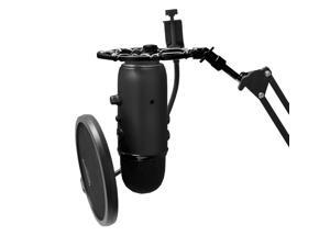 Black Shock Mount Compatible With Blue Yeti and Blue Snowball Mics Eliminates Noise From External Vibration Black Shock Mount Compatible With Blue Yeti and Blue Snowball Mics Eliminates Noise From External Vibration