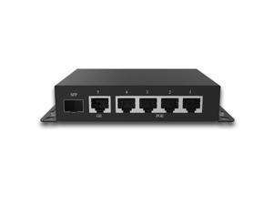 UTT S1042GP 5-Port Unmanaged Gigabit Ethernet PoE Switch, 4 PoE ports 60W, 802.3af/at, with 1-Port Gigabit Ethernet and 1-Port SFP for Uplinks, Ideal for IP Cameras UTT S1042GP 5-Port Unmanaged Gigabit Ethernet PoE Switch, 4 PoE ports 60W, 802.3af/at, with 1-Port Gigabit Ethernet and 1-Port SFP for Uplinks, Ideal for IP Cameras