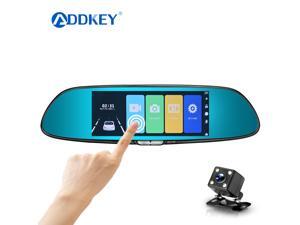 ADDKEY 7" Touch Screen Car DVR Rear View Mirror Dash Cam Dual Lens Car Auto Camera Full HD 1080P 170° Wide-angle Video Recorder ADDKEY 7" Touch Screen Car DVR Rear View Mirror Dash Cam Dual Lens Car Auto Camera Full HD 1080P 170° Wide-angle Video Recorder