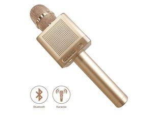 Original MicGeek Q10S Wireless Bluetooth Magic Karaoke Microphone House party KTV Outdoors Handheld Karaoke Player with 4 Speakers MIC Black Carring Case Fun Voice Change Valentines Day Gift(Gold) Original MicGeek Q10S Wireless Bluetooth Magic Karaoke Microphone House party KTV Outdoors Handheld Karaoke Player with 4 Speakers MIC Black Carring Case Fun Voice Change Valentines Day Gift(Gold)