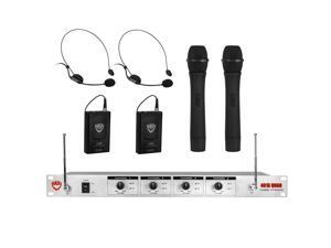 Nady 401X QUAD Wireless 4-Channel Handheld + Headset + Lapel / Lavalier Microphone System – 6 Microphones Bundle Nady 401X QUAD Wireless 4-Channel Handheld + Headset + Lapel / Lavalier Microphone System – 6 Microphones Bundle