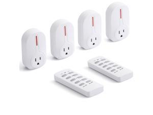 BESTTEN Wireless Remote Control Socket Outlet Switch Set (4 Electrical Outlets, 2 Remotes) with 110 Foot Range, Home Automation Set, ETL Certified, 18 Month Warranty, White BESTTEN Wireless Remote Control Socket Outlet Switch Set (4 Electrical Outlets, 2 Remotes) with 110 Foot Range, Home Automation Set, ETL Certified, 18 Month Warranty, White