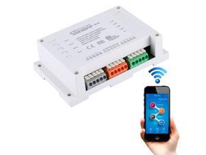 Sonoff 4CH Din Rail Mounting Remote Control WiFi Smart Switch, Compatible with Alexa and Google Home, Support iOS and Android Sonoff 4CH Din Rail Mounting Remote Control WiFi Smart Switch, Compatible with Alexa and Google Home, Support iOS and Android