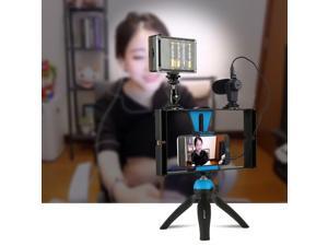 PULUZ 3 in 1 Live Broadcast LED Selfie Light Smartphone Video Rig Kits with Microphone + Cold Shoe Tripod Head for iPhone, Galaxy, Huawei, Xiaomi, HTC, LG, Google, and Other Smartphones PULUZ 3 in 1 Live Broadcast LED Selfie Light Smartphone Video Rig Kits with Microphone + Cold Shoe Tripod Head for iPhone, Galaxy, Huawei, Xiaomi, HTC, LG, Google, and Other Smartphones
