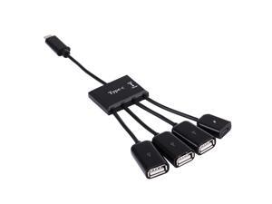 Portable 4 in 1 USB-C / Type-C to 3 Ports USB 2.0 OTG HUB Cable with Micro USB Power Supply Portable 4 in 1 USB-C / Type-C to 3 Ports USB 2.0 OTG HUB Cable with Micro USB Power Supply