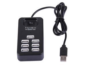 USB 2.0 to 7 Ports USB 2.0 High Speed 480 Mbps HUB with Power Switch(Black) USB 2.0 to 7 Ports USB 2.0 High Speed 480 Mbps HUB with Power Switch(Black)