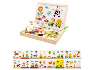 Happy Little Farm- 100-Piece Magnetic Jigsaw Puzzle- Wonderful Toy Choice for Kids over 3-Year-Old- Sliding White Board Provided for Creativity- Nurturing- Involving Education with Entertainment Happy Little Farm- 100-Piece Magnetic Jigsaw Puzzle- Wonderful Toy Choice for Kids over 3-Year-Old- Sliding White Board Provided for Creativity- Nurturing- Involving Education with Entertainment