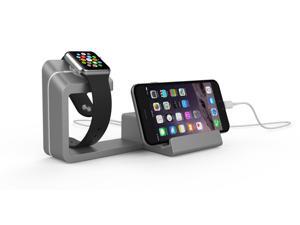 Dual 2 in 1 Charging Dock Stand Station With Charger Holder for Apple Watch & iPhone/all Smartphones(Space Grey) Dual 2 in 1 Charging Dock Stand Station With Charger Holder for Apple Watch & iPhone/all Smartphones(Space Grey)