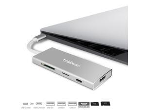 CableDeconn 7IN1 Portable Thunderbolt 3 Multiport HUB USB Type C Adapter HDMI 4K 3Port Usb3.0 Usb3.1 Charge TF SD Card 7in1 For Apple Macbook Pro 2017 CableDeconn 7IN1 Portable Thunderbolt 3 Multiport HUB USB Type C Adapter HDMI 4K 3Port Usb3.0 Usb3.1 Charge TF SD Card 7in1 For Apple Macbook Pro 2017