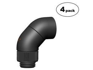 Swiftech G1/4 90? Dual Swivel Elbow Lok-Seal Fitting, Black, 4-pack Swiftech G1/4 90? Dual Swivel Elbow Lok-Seal Fitting, Black, 4-pack