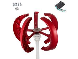 VEVOR Wind Turbine 400W 24V Wind Turbine Generator Red Lantern Vertical Wind Generator 5 Leaves Wind Turbine Kit with Controller VEVOR Wind Turbine 400W 24V Wind Turbine Generator Red Lantern Vertical Wind Generator 5 Leaves Wind Turbine Kit with Controller