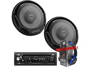Kenwood KDC-BT265U Receiver + (1) Pair KFC-1665S 300W 6-1/2" 2-way Speakers Kenwood KDC-BT265U Receiver + (1) Pair KFC-1665S 300W 6-1/2" 2-way Speakers