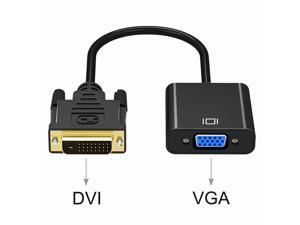 1080P DVI-D to VGA Adapter Cable 24+1 25 Pin DVI Male to 15 Pin VGA Female Video Converter Connector 1080P DVI-D to VGA Adapter Cable 24+1 25 Pin DVI Male to 15 Pin VGA Female Video Converter Connector