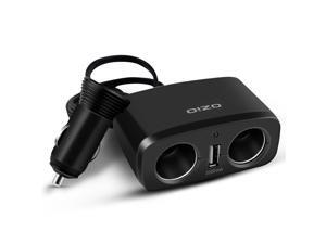 OZIO EF21 Multi-Function Car Charger 2 Sockets Car Cigarette Lighter Single USB Port Car Charger - Black OZIO EF21 Multi-Function Car Charger 2 Sockets Car Cigarette Lighter Single USB Port Car Charger - Black
