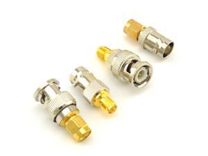 SMA to BNC Kits RF Coaxial Adapter Male Female Coax Connector 4 Pieces SMA to BNC Kits RF Coaxial Adapter Male Female Coax Connector 4 Pieces