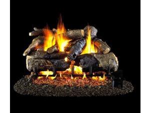 Peterson Real Fyre 18-inch Charred American Oak Log Set With Vented Natural Gas Ansi Certified G46 Burner - Electronic On/Off Remote Peterson Real Fyre 18-inch Charred American Oak Log Set With Vented Natural Gas Ansi Certified G46 Burner - Electronic On/Off Remote