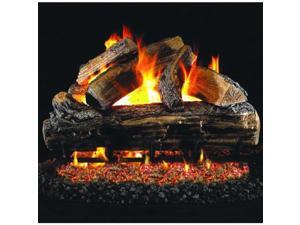 Peterson Real Fyre 24-inch Split Oak Log Set With Vented Natural Gas G45 Burner - Match Light Peterson Real Fyre 24-inch Split Oak Log Set With Vented Natural Gas G45 Burner - Match Light