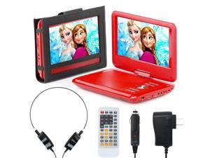Portable DVD Player for Car, Plane & more - 7 Car & Travel Accessories Included ($35 Value) - 9" Swivel Screen - Whopping 6 Hour Battery Life - Perfect Portable DVD Player for Kids - Red Portable DVD Player for Car, Plane & more - 7 Car & Travel Accessories Included ($35 Value) - 9" Swivel Screen - Whopping 6 Hour Battery Life - Perfect Portable DVD Player for Kids - Red