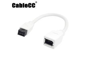 Cablecc White IEEE 1394 6PIN Female to 1394b 9PIN male Firewire 400 TO 800 Cable 10cm Cablecc White IEEE 1394 6PIN Female to 1394b 9PIN male Firewire 400 TO 800 Cable 10cm