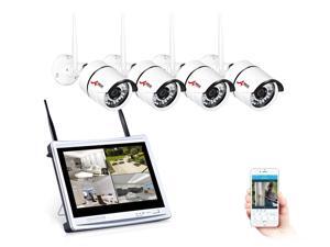 ANRAN 4CH HD 1080 Wireless Security DVR NVR with 12" Monitor Security Camera System with 4 Waterproof 960P Outdoor 36IR Night Vision IP Video Surveillance Bullet Camera Plug and Play No Hard Drive ANRAN 4CH HD 1080 Wireless Security DVR NVR with 12" Monitor Security Camera System with 4 Waterproof 960P Outdoor 36IR Night Vision IP Video Surveillance Bullet Camera Plug and Play No Hard Drive
