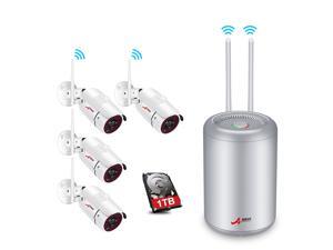 ANRAN Auto-Pair 4CH 1080P Wifi Surveillance Security System Cylinder DVR NVR with 4pcs 2.0MP Waterproof Outdoor 36IR Night Vision Video CCTV Kit Plug and Play 1TB Hard Drive ANRAN Auto-Pair 4CH 1080P Wifi Surveillance Security System Cylinder DVR NVR with 4pcs 2.0MP Waterproof Outdoor 36IR Night Vision Video CCTV Kit Plug and Play 1TB Hard Drive
