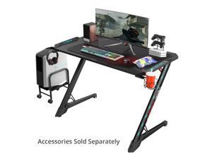 Eureka Ergonomic® Z1-S PRO Gaming Desk With RGB Lights, Controller Stand, Cup Holder & Headphone Hook - Black Eureka Ergonomic® Z1-S PRO Gaming Desk With RGB Lights, Controller Stand, Cup Holder & Headphone Hook - Black