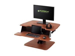 Eureka Ergonomic® Height Adjustable Sit Stand Desk - 31.5 Inch, Cherry Eureka Ergonomic® Height Adjustable Sit Stand Desk - 31.5 Inch, Cherry