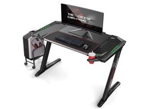 Eureka Z2 Gaming Desk - Gaming Desk for Console & PC Gamers. RGB Lighting, Headphone Hook, and Cup Holder Eureka Z2 Gaming Desk - Gaming Desk for Console & PC Gamers. RGB Lighting, Headphone Hook, and Cup Holder