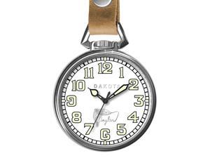 Dakota Angler Pocket Watch with American Leather Retainer Cord Dakota Angler Pocket Watch with American Leather Retainer Cord